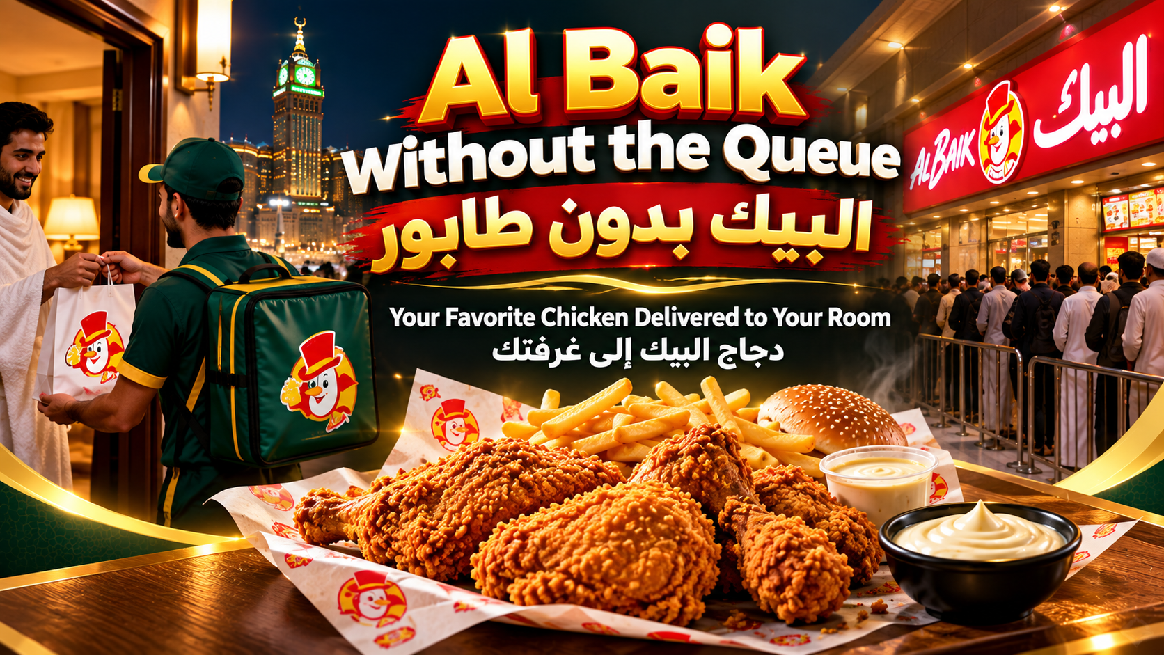 Al Baik delivery without the queue